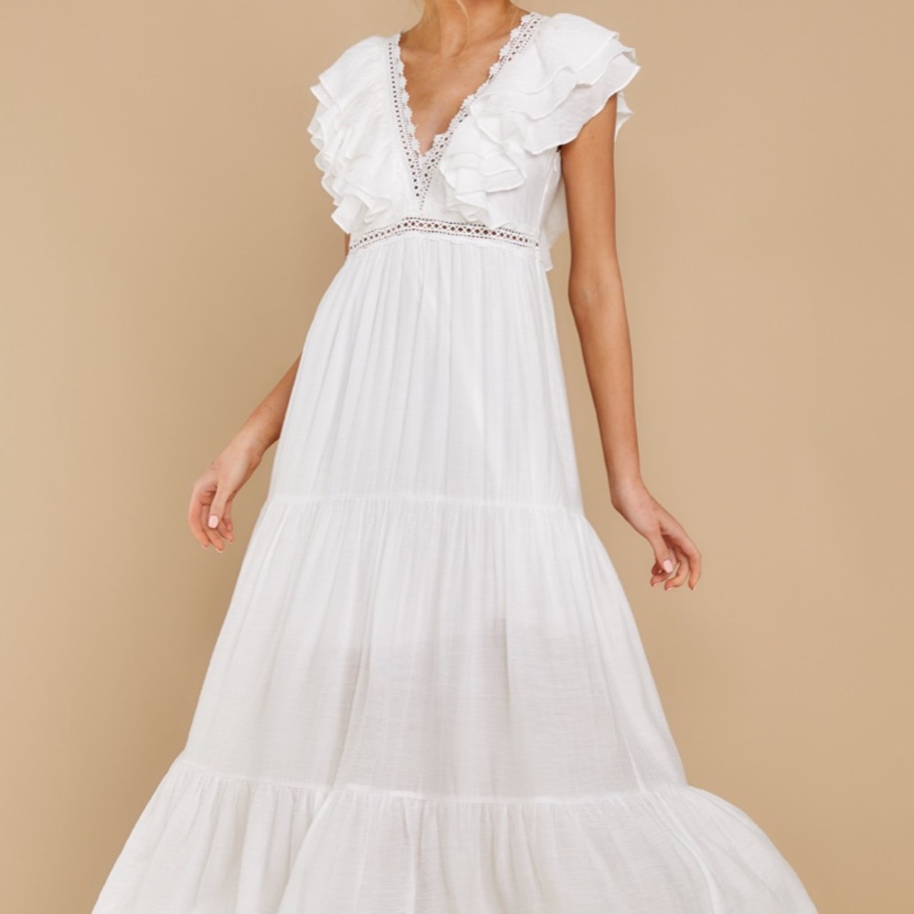 White maxi dress